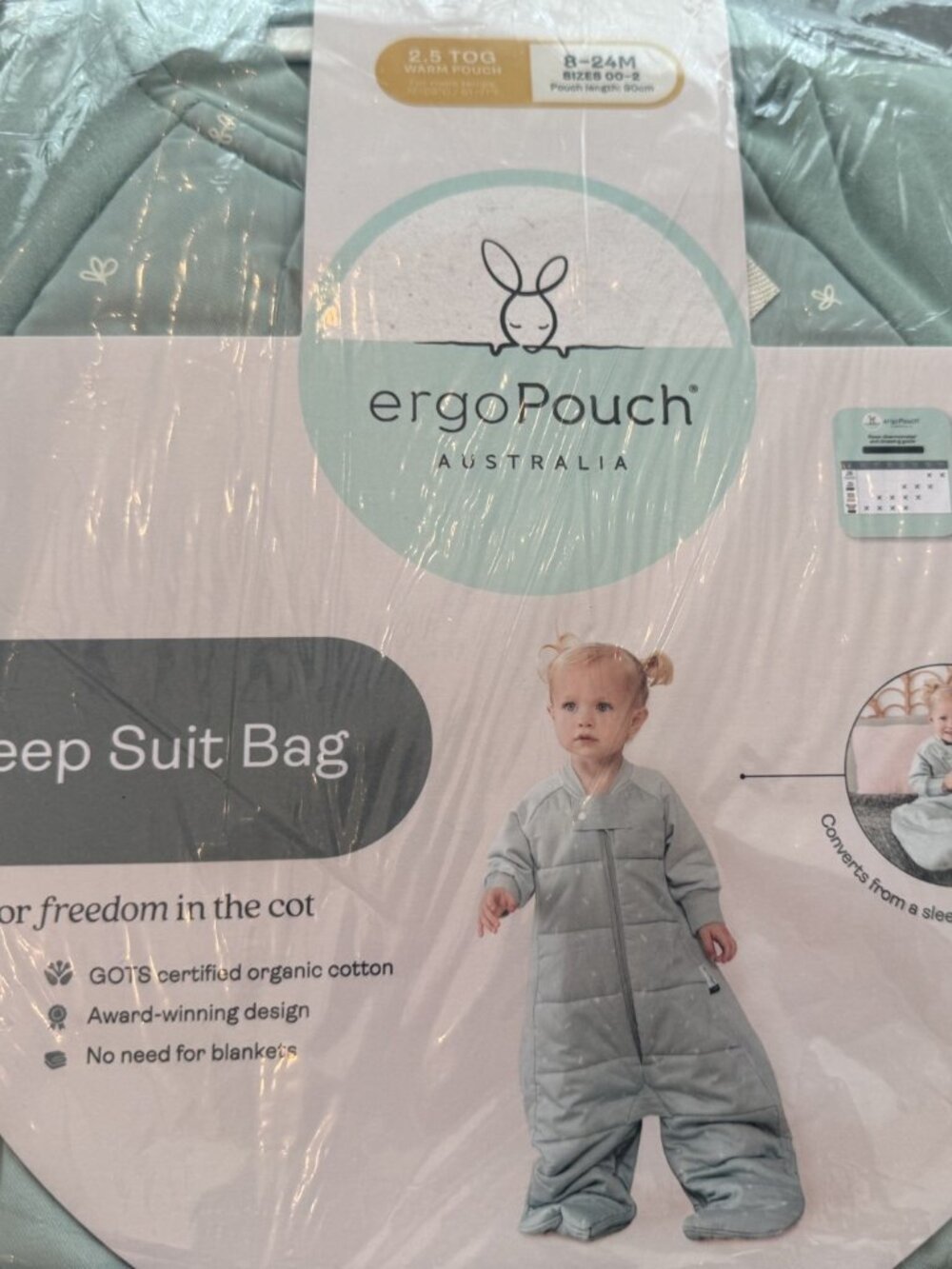 organic cotton sleep suit bag